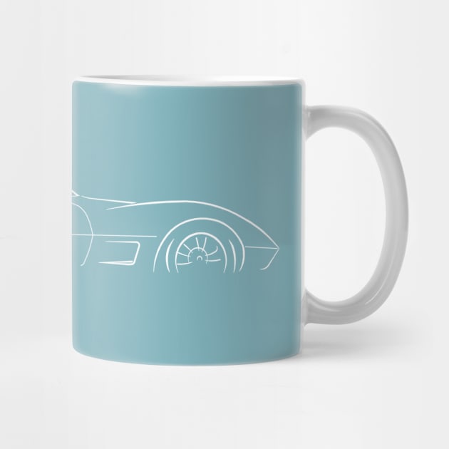 Chevrolet C3 Corvette Stingray - profile stencil, white by mal_photography